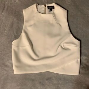 Topshop white crop top